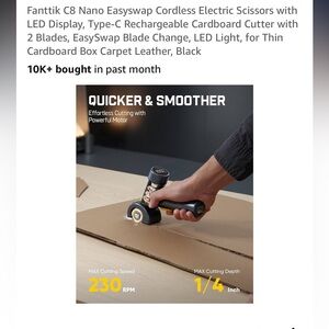 C8 Nano Cordless Electric Scissors - Black